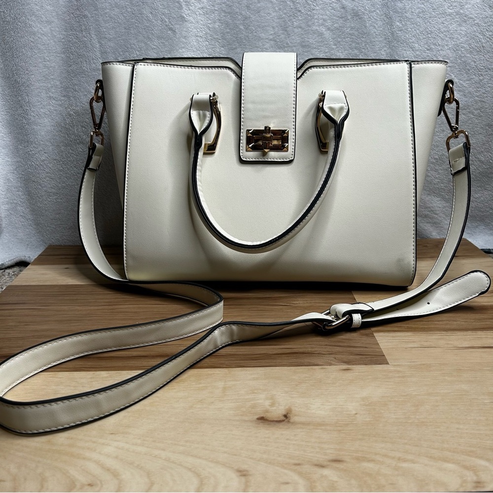 Chic Ivory Satchel Bag